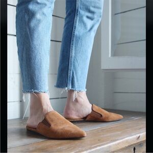 Jenni Kayne Brown Suede Slip-On Mules